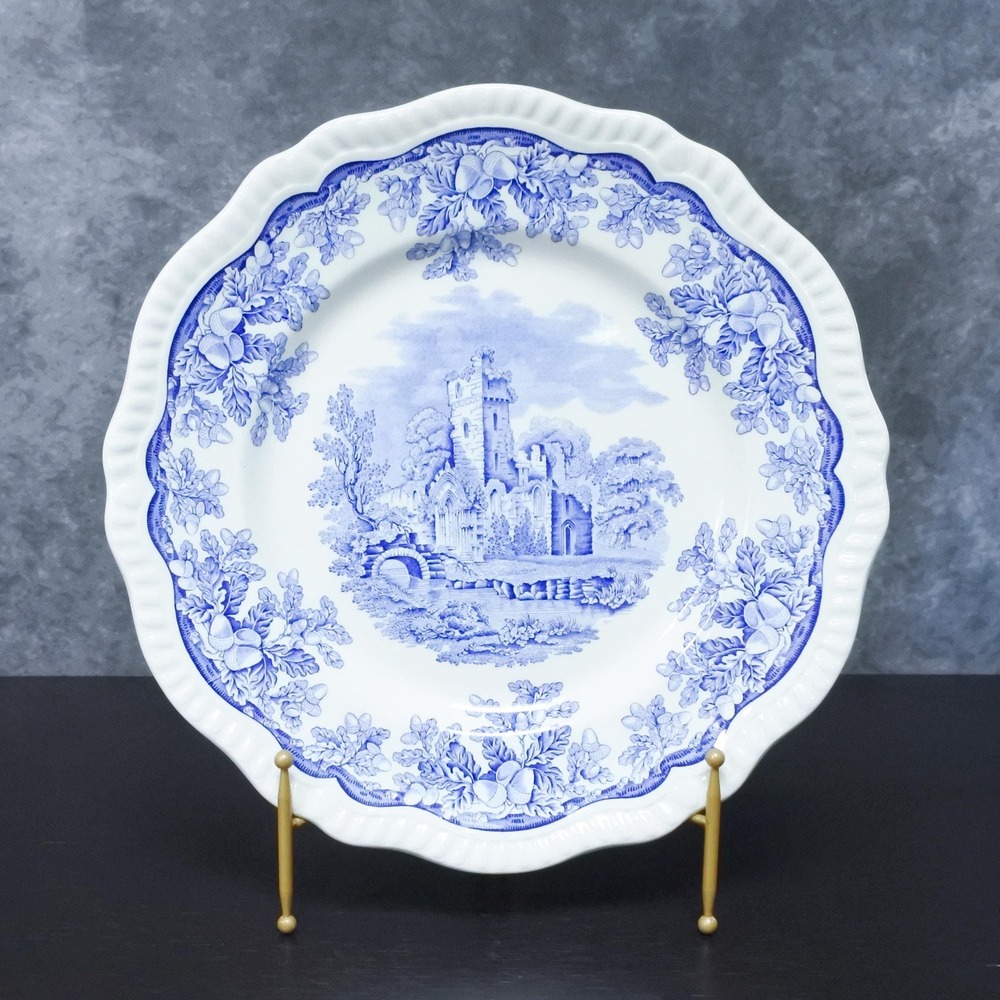 Vintage Spode Blue Room Collection Regency Ruins Blue & White Dinner Plate